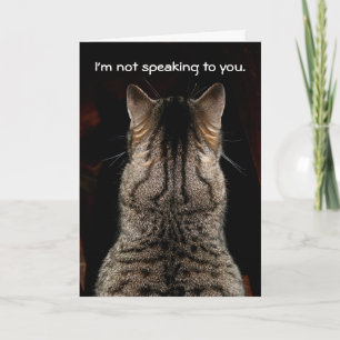 Funny Tabby Cat Birthday Card