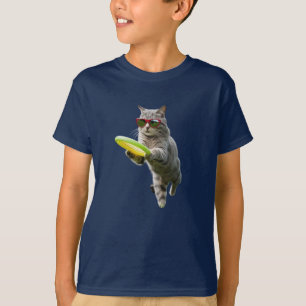 Funny Tabby Disc Golfer Kids' T-Shirt