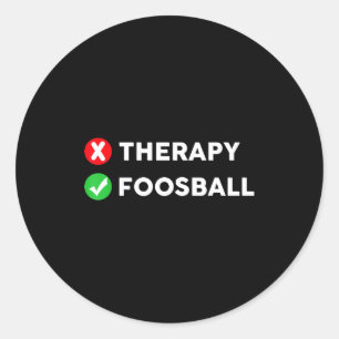 Funny Table Football Soccer Foosball Lover Classic Round Sticker