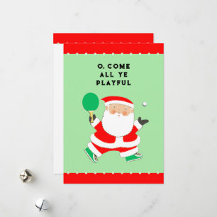 Funny Table Tennis Christmas Holiday Card
