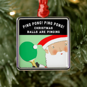 Funny Table Tennis Metal Tree Decoration