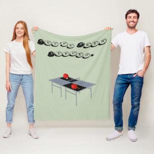 Funny Table Tennis Served, Fleece Blanket