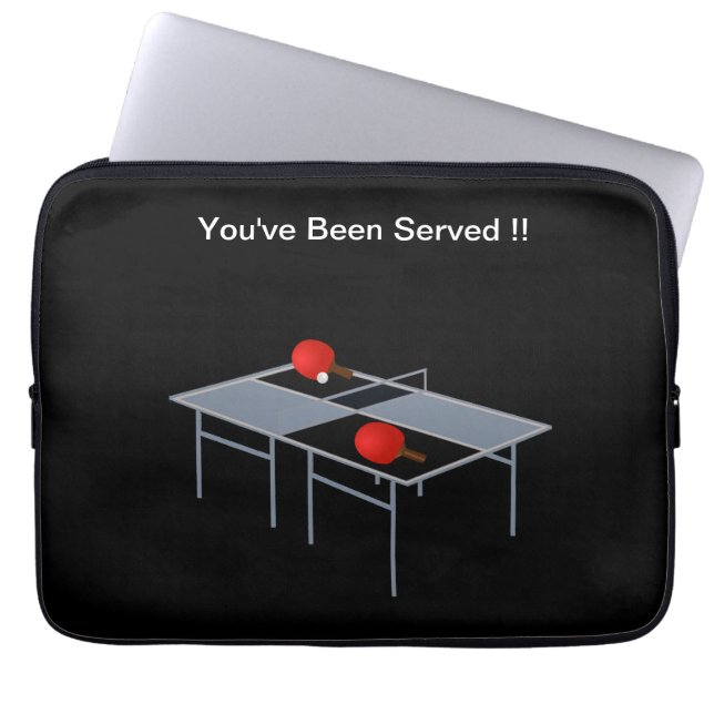Funny Table Tennis Served,  Laptop Sleeve (Front)