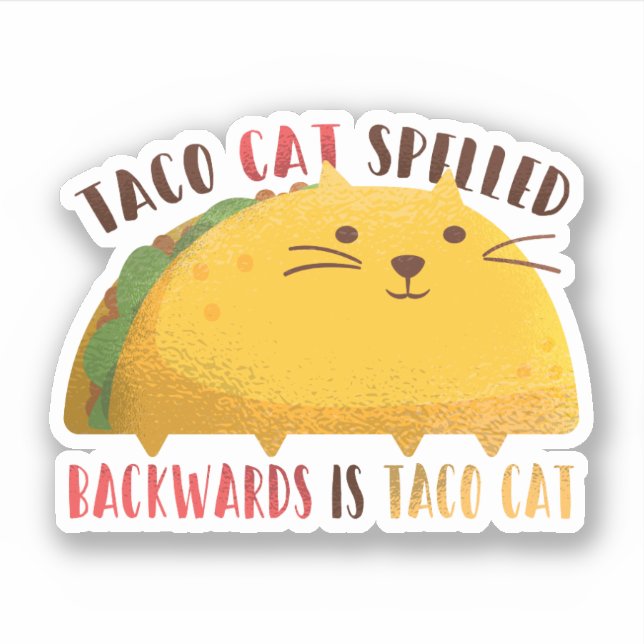 Funny Taco Cat Cartoon Teen Boy Girl Mexican Gifts (Front)