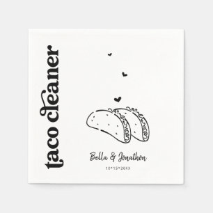 Funny Taco Cleaner Wedding Napkin