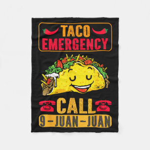 Funny Taco Emergency Cinco De Mayo Men Women Fiest Fleece Blanket