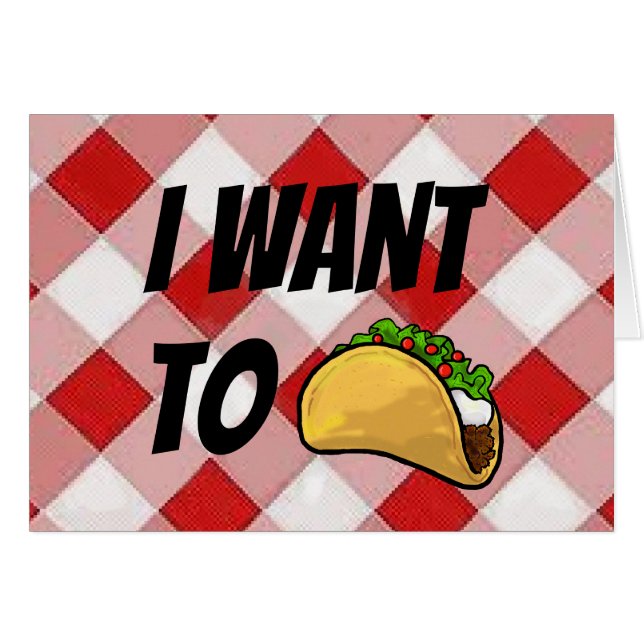 Funny Taco I Love You Card (Front Horizontal)
