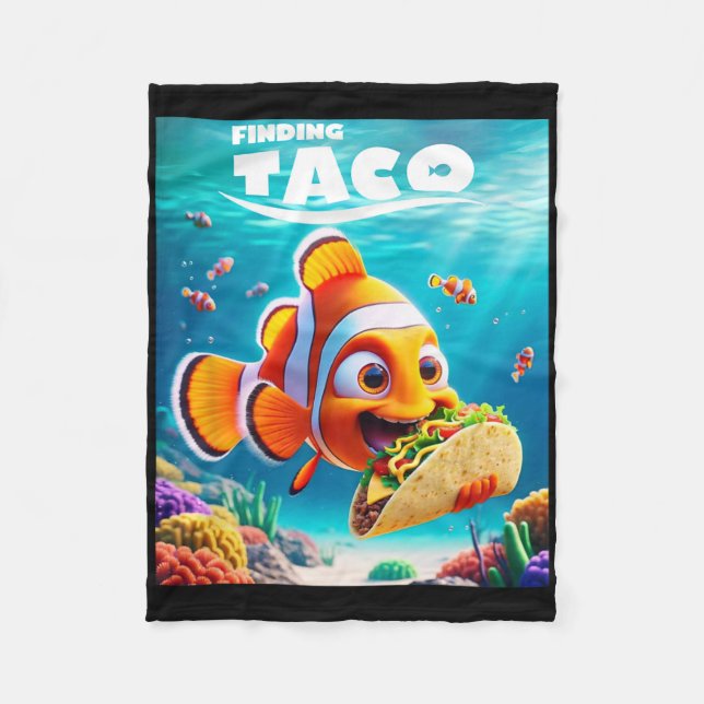Funny Taco Lover Cinco De Mayo Mexican  Fleece Blanket (Front)