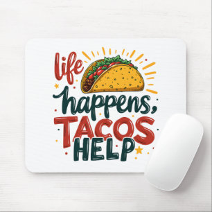 Funny Taco Lover Fiesta Foodie Humour Art Mouse Mat
