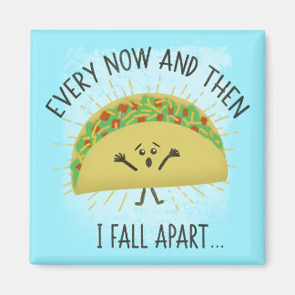 Funny Taco Pun Food Humour Parody Magnet