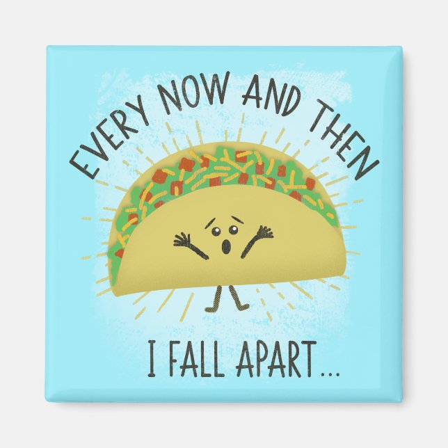 Funny Taco Pun Food Humour Parody Magnet (Front)