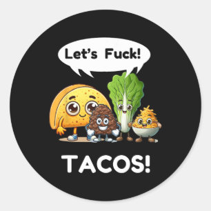Funny Taco Shirt. Cinco De Mayo Classic Round Sticker