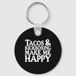 Funny Taco Shirt Tacos And Kickboxing Sports Tees Key Ring