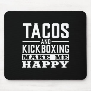 Funny Taco Shirts Tacos And Kickboxing Tees Men Wo Mouse Mat