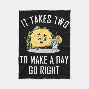 Funny Taco Tequila Lover Quote Gift Cinco De Mayo Fleece Blanket