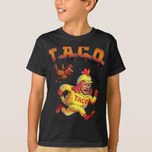 Funny Taco Trump Always Chickens Out Shirt Mens Wo