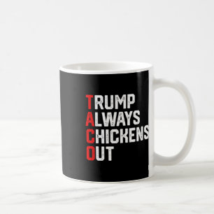 Funny Taco Trump Always Chickens Out Taco Trump Coffee Mug