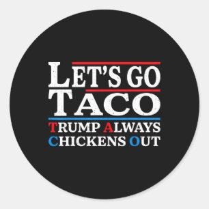 Funny Taco Vintage  Classic Round Sticker