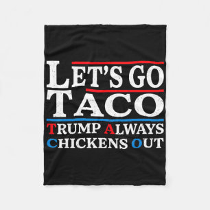 Funny Taco Vintage Fleece Blanket