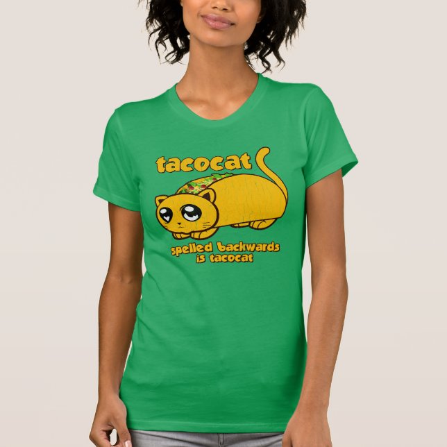 Funny Tacocat Spelled Backwards T-Shirt (Front)