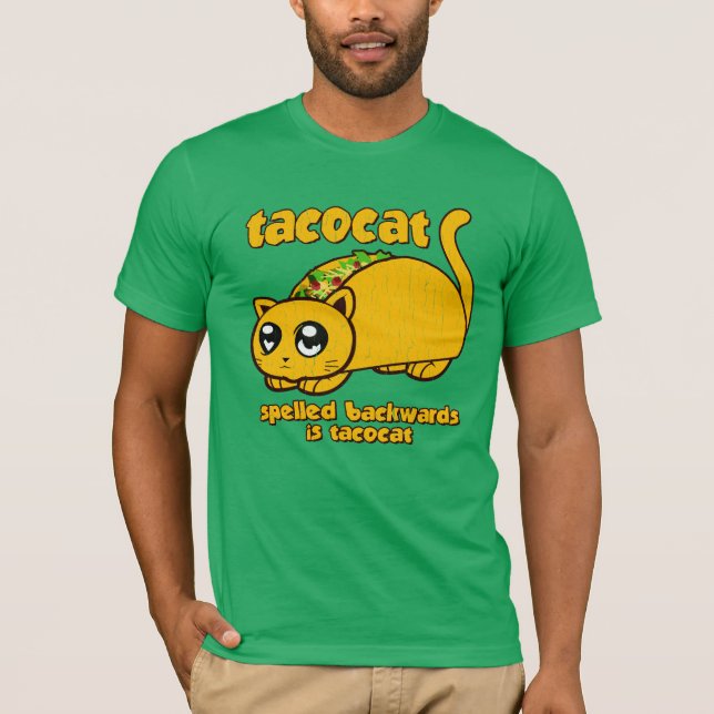 Funny Tacocat Spelled Backwards T-Shirt (Front)
