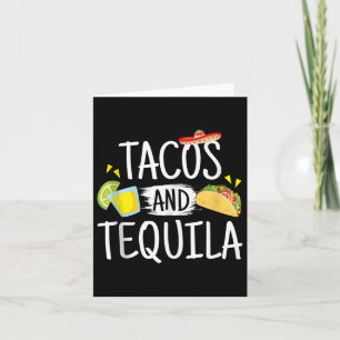 Funny Tacos And Tequila Mexican Sombrero Tank Top  Card