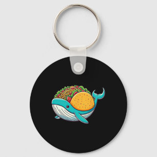 Funny Tacos Whale Ocean Kids Mens Womens Cinco De  Key Ring
