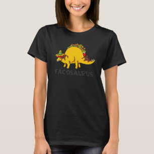 Funny Tacosaurus Kids Mens Womens Taco Dinosaur T-Shirt