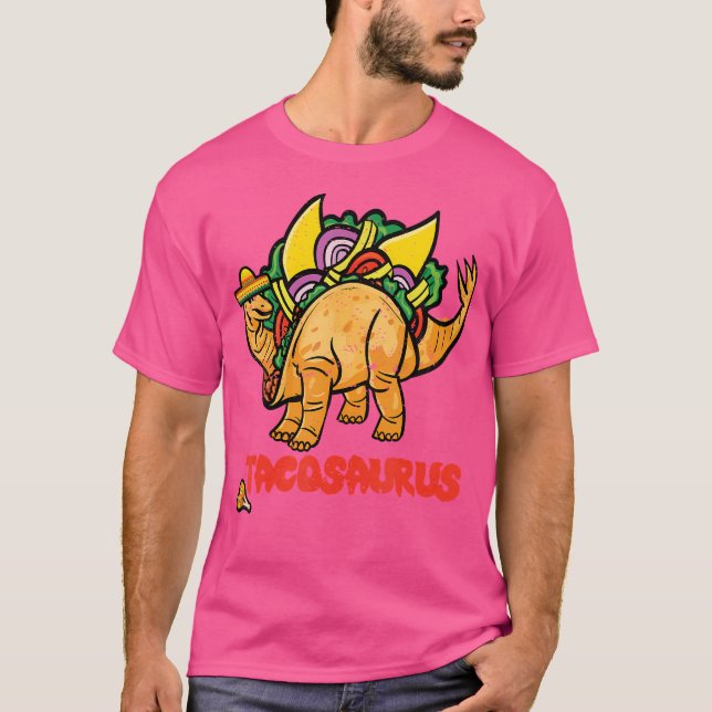Funny Tacosaurus Tuesday Taco Dinosaur T-Shirt (Front)
