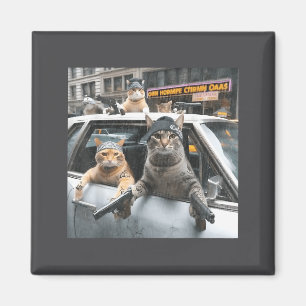 Funny Tactical Cat Meme Military Style  Magnet