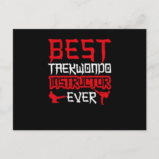 Funny Tae Kwon Do Korean Art Best Postcard (Front)