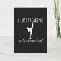 Funny Taekwondo Cards TKD Martial Arts Sports
