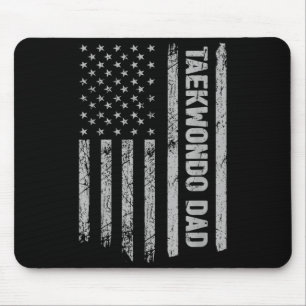 Funny Taekwondo Dad America Flag Patriot - Vintage Mouse Mat