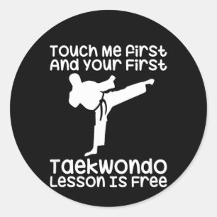 Funny Taekwondo Design For Men Women Taekwondo Classic Round Sticker