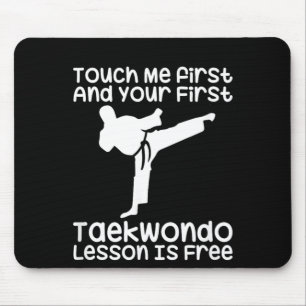 Funny Taekwondo Design For Men Women Taekwondo Mouse Mat