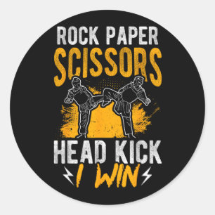 Funny Taekwondo For Men Women Kids Martial Arts Classic Round Sticker