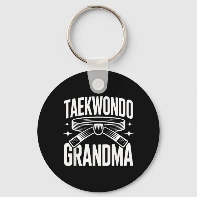 Funny Taekwondo Grandma Key Ring (Front)