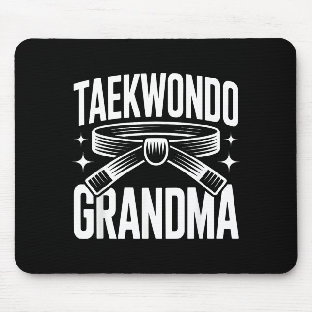 Funny Taekwondo Grandma Mouse Mat (Front)