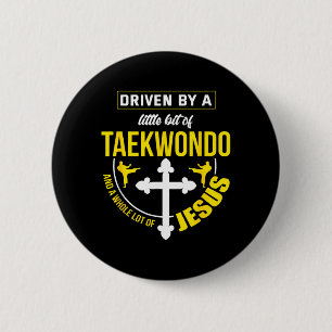 Funny Taekwondo Jesus Martial Arts Christian 6 Cm Round Badge