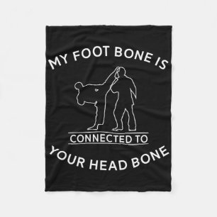 Funny Taekwondo Karate Kickboxing Martial Arts Lov Fleece Blanket