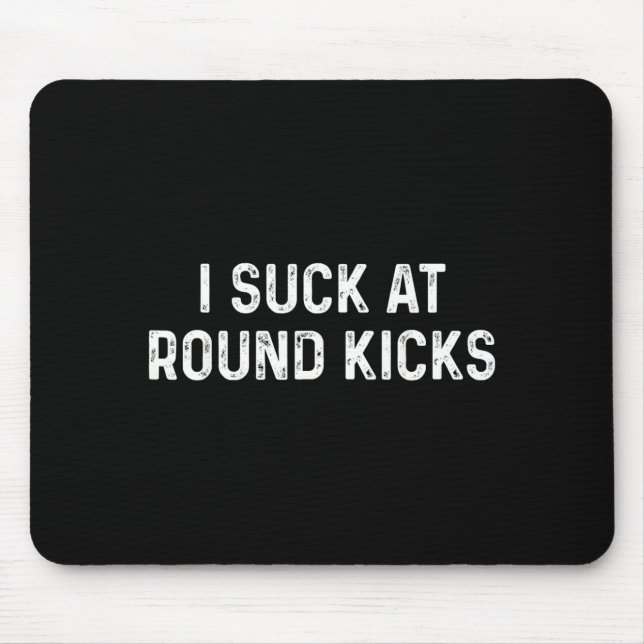 Funny Taekwondo Karate Round Kicks Mouse Mat (Front)