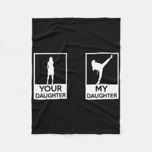 Funny Taekwondo Mum Dad Martial Arts Karate-girls  Fleece Blanket