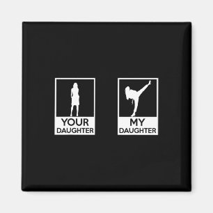 Funny Taekwondo Mum Dad Martial Arts Karate-girls Magnet