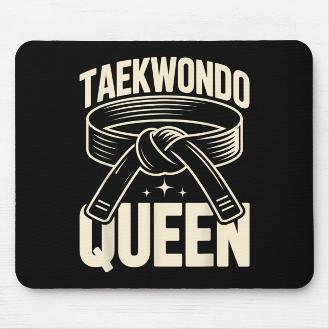 Funny Taekwondo Queen Mouse Mat (Front)