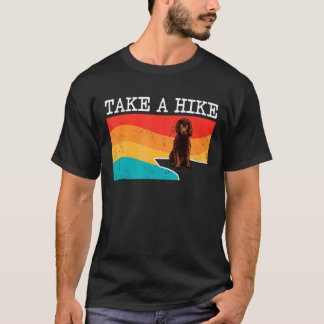 Funny Take A Hike Irish Water Spaniel Graphic Hiki T-Shirt