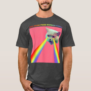 Funny Take Meow Pride Rainbow Power, Pride Month C T-Shirt