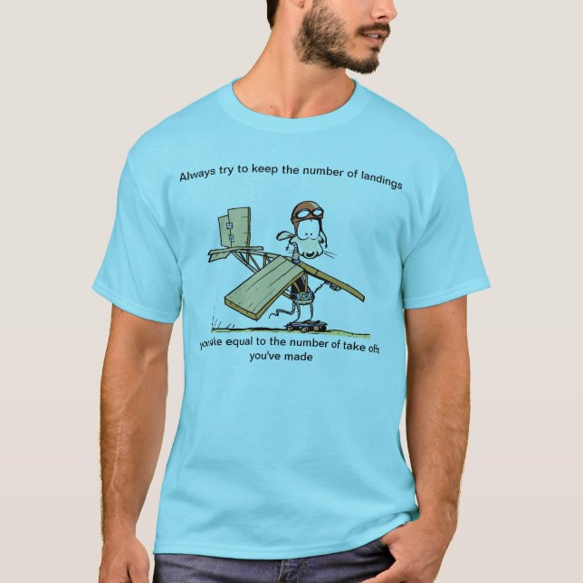 Funny Take Off Aviation Joke T-Shirt (Front)