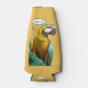 Funny Talking Parrot Customisable Bottle Cooler