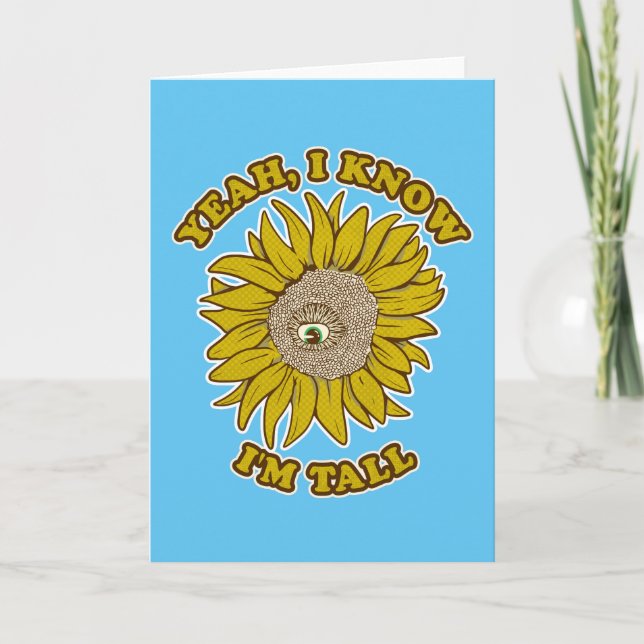 Funny tall woman card (Front)