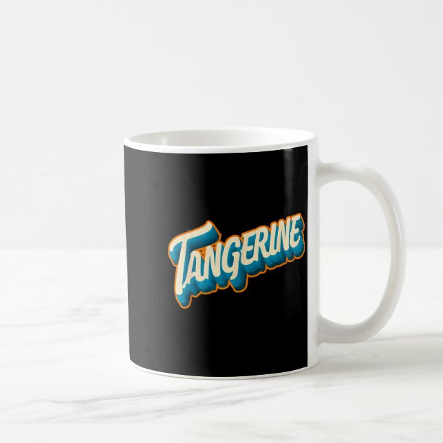 Funny Tangerine Fruit Statement Costume for Orange Coffee Mug (Right)